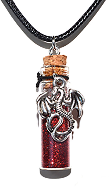 (image for) Dragon Red glitter necklace