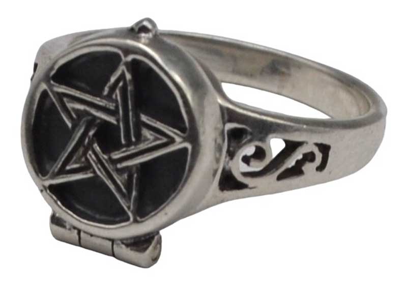 (image for) size 8 Pentagram Poison ring sterling