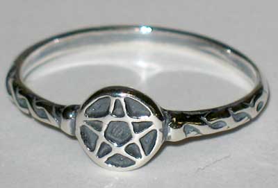 (image for) Pentagram ring size 9 sterling - Click Image to Close