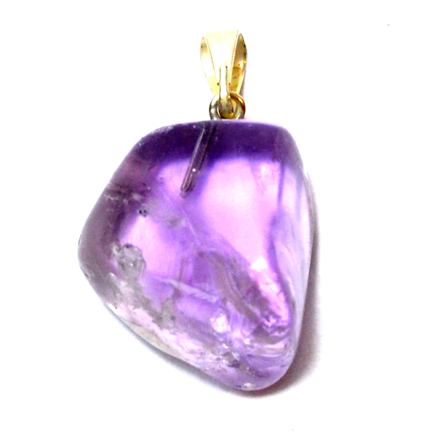 (image for) Amethyst tumbled stone pendant