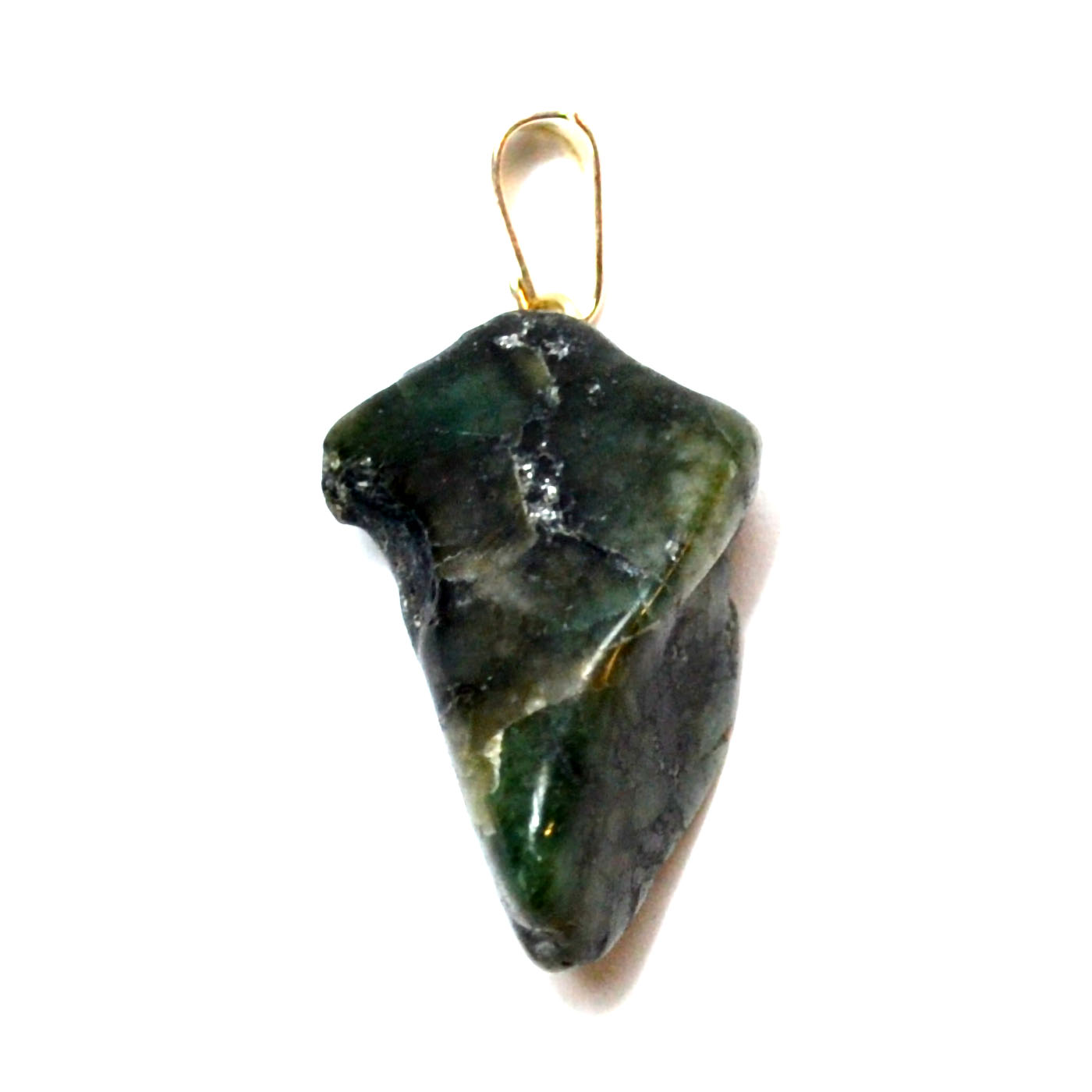 (image for) Emerald tumbled stone pendant
