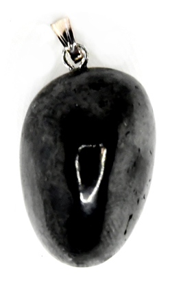 (image for) Shungite tumbled pendant