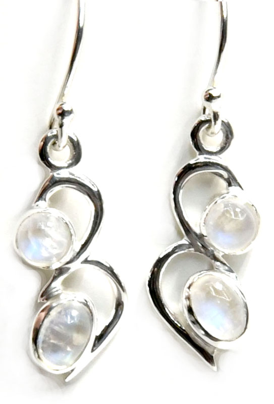 (image for) Rainbow Moonstone earrings