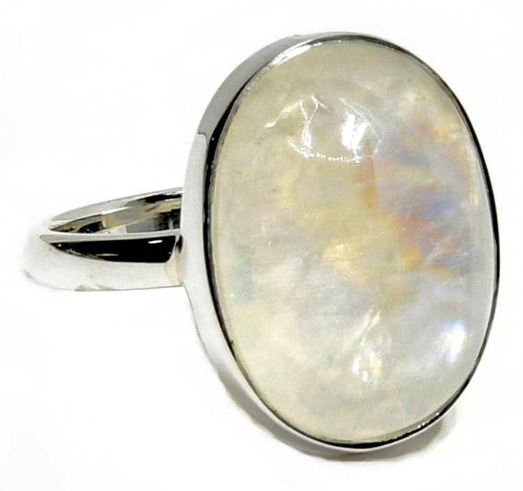 (image for) size 6 Rainbow Moonstone ring