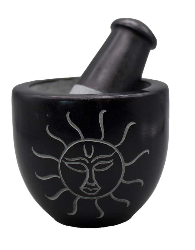 (image for) 3" Sun Soapstone mortar & pestle set