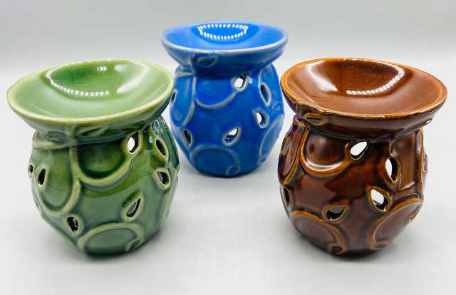 (image for) (set of 3) 3" Leaf oil diffuser - Click Image to Close