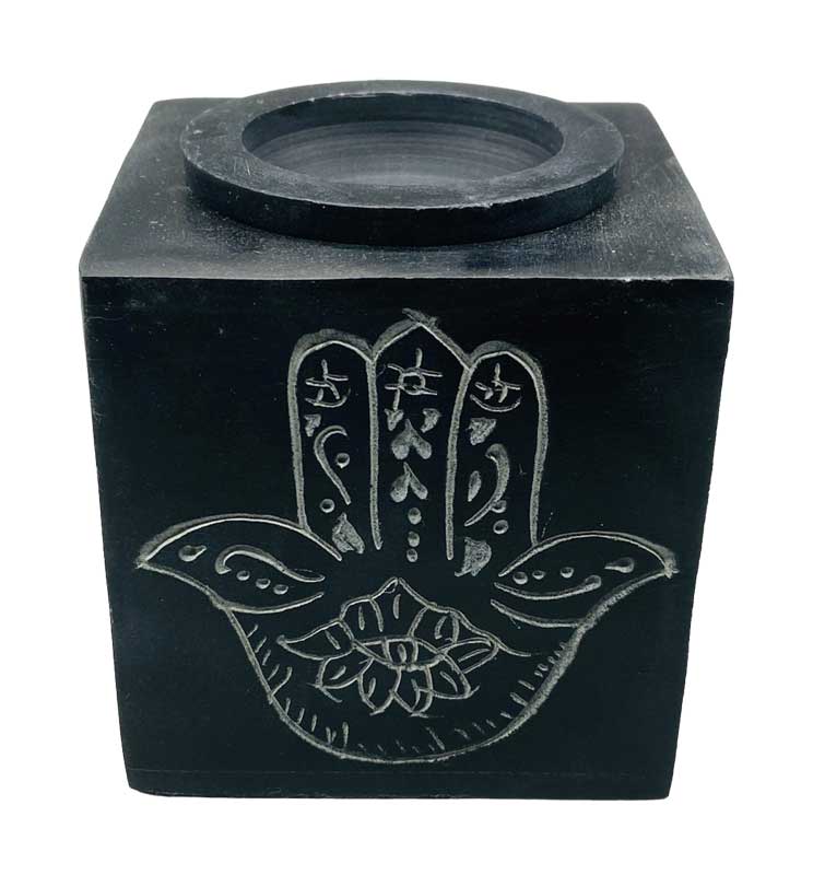 (image for) 3" square Hand soapstone oil diffuser - Click Image to Close