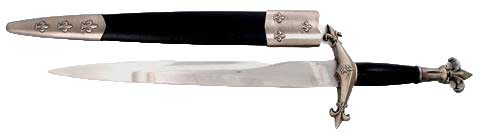 (image for) Fleur de lis Medieval athame - Click Image to Close