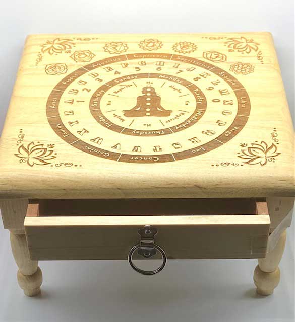 (image for) 11 1/2x 11 1/2" Pendulum altar table
