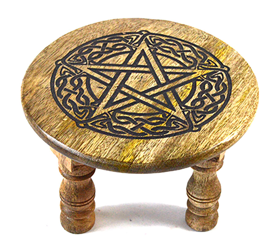 (image for) 6"dia x 4" Pentagram altar table