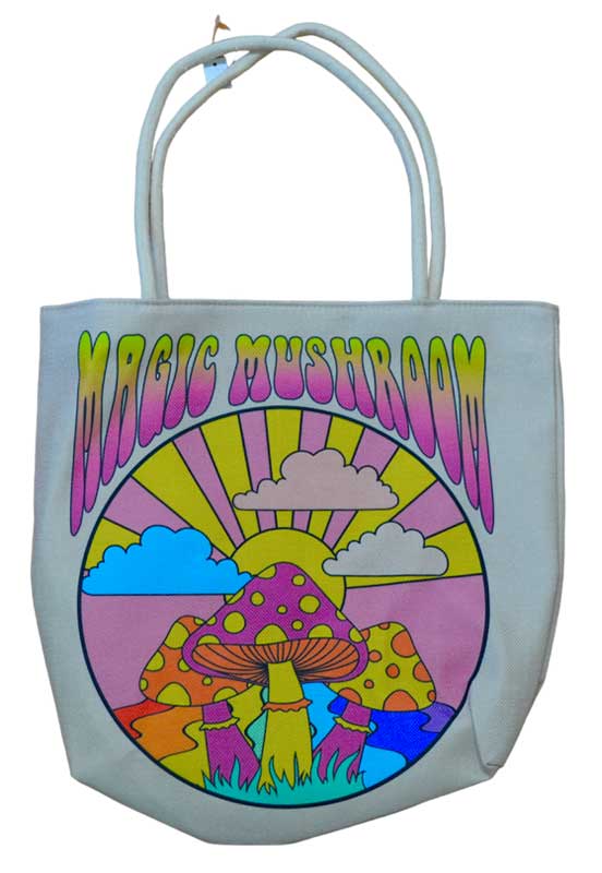(image for) 17" x 17" Magic Mushroom tote bag - Click Image to Close