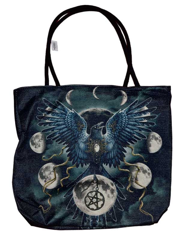 (image for) 17" x 17" Sinister Crow tote bag