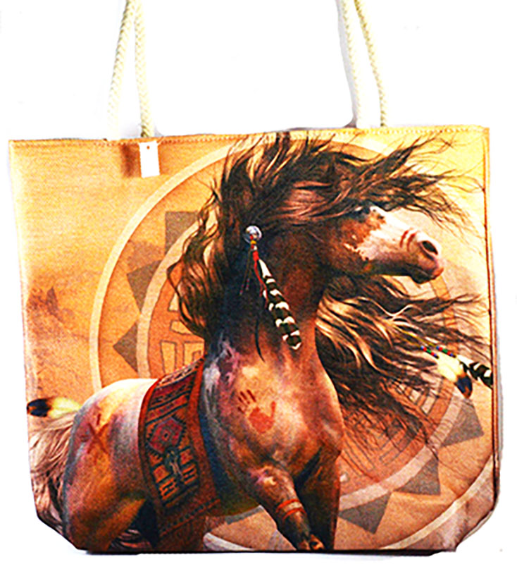 (image for) 17" x 17" Horse tote bag