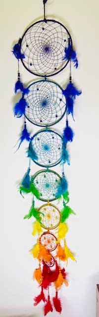 (image for) 55" Chakra dreamcatcher - Click Image to Close
