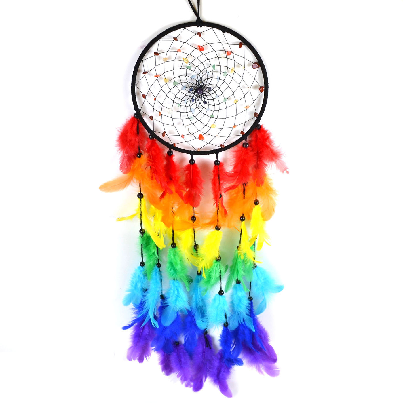 (image for) 6 3/4" x 22" Chakra dream catcher