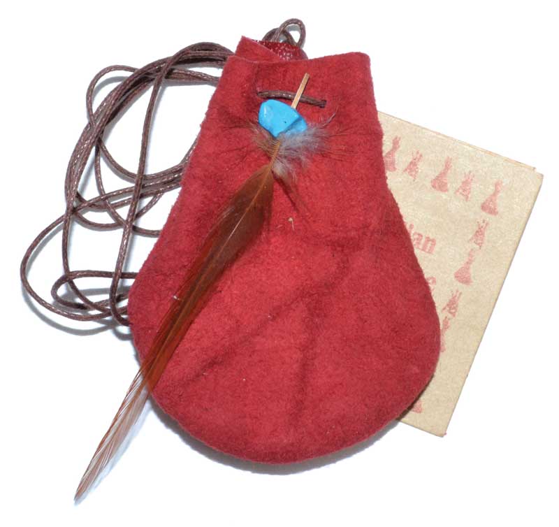 (image for) 3" Medicine Dream bag Red - Click Image to Close