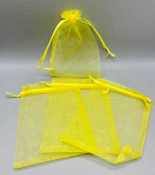 (image for) 100 pack 4" x 6" Yellow organza bag