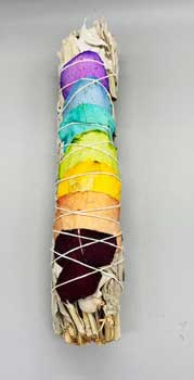 (image for) 9" Chakra Sage smudge stick