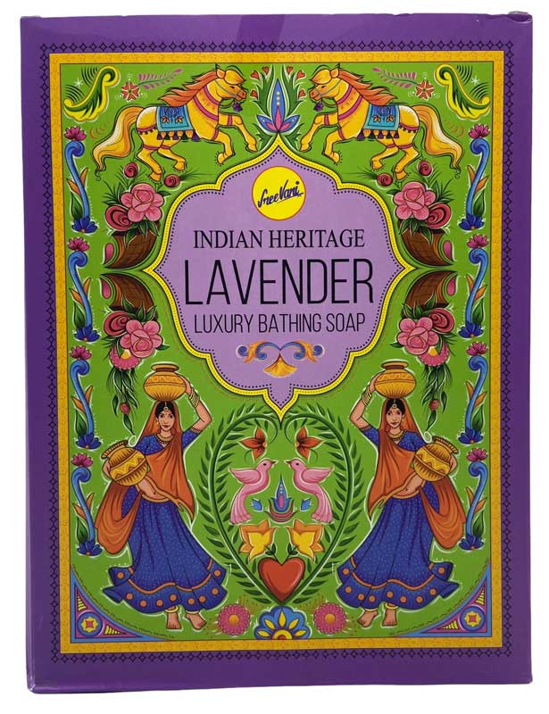 (image for) 75gm Lavender soap indian heritage - Click Image to Close