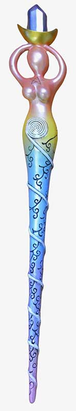 (image for) 13 1/2" Spiral Goddess wand - Click Image to Close