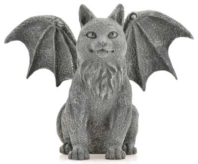 (image for) Winged Cat Gargoyle 6 1/2" - Click Image to Close