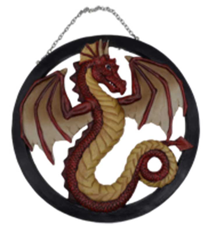 (image for) 8 1/2" Dragon wall plaque - Click Image to Close