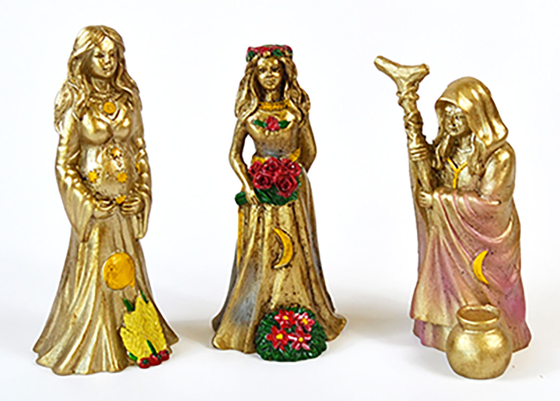 (image for) (set of 3) ~4" Mother, Maiden, Crone figurines