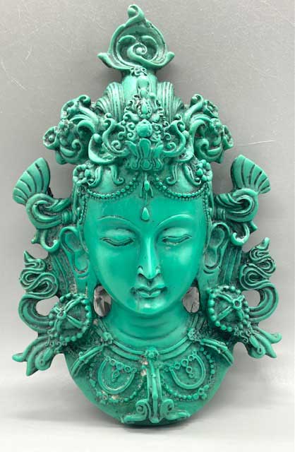 (image for) 8" Tara Mask turquoise - Click Image to Close