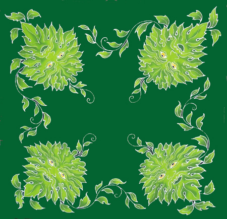 (image for) Green Man Caftan 3 ft square