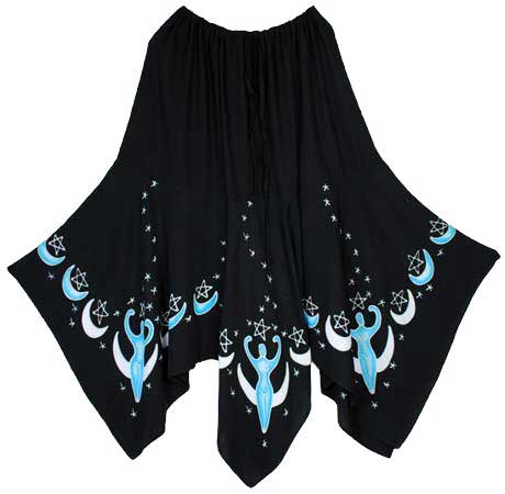 (image for) Moon Goddess Long Skirt black - Click Image to Close